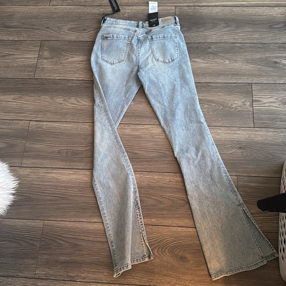 Blank NYC Light Blue Flare Jeans the Hoyt mini flare nwt size 25 - Picture 5 of 11
